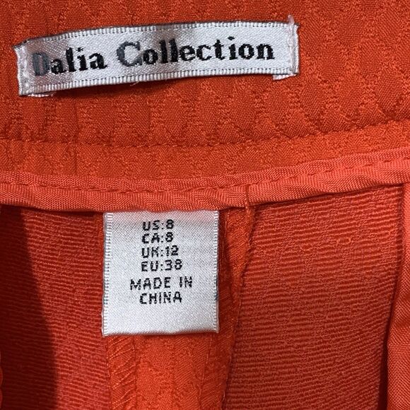 Dalia Collection Ankle Pants Size 8 Orange Color - Picture 2 of 7